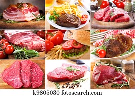 collage with different meat collage with different meat