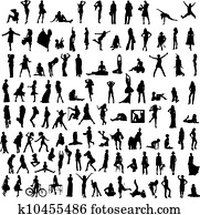 collection of women's silhouettes