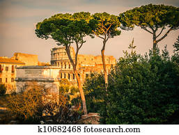 Colosseum at sunset Colosseum at sunset