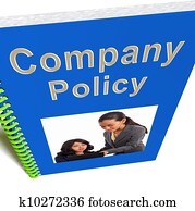 Company Policy Book Shows Rules For Employees Company Policy Book Shows Rules For Employees