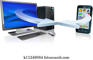 Computer and mobile phone sync Computer and mobile phone sync