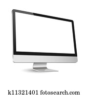 Computer display isolated on white Computer display isolated on white