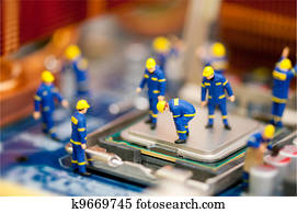 Computer repair concept Computer repair concept