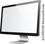 Computer screen vector Computer screen vector