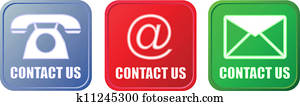 Contact buttons set Contact buttons set