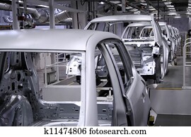 conveyer, em, fábrica