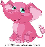 cor-de-rosa, elefante