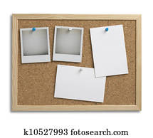 cork bulletin notice board copy space with clipping path 