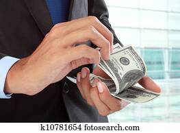 Counting money Counting money