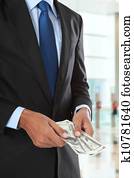 Counting money Counting money