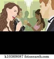 Couples drinking champagne at a party Couples drinking champagne at a party