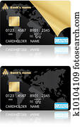 Credit cards. Vector illustration.