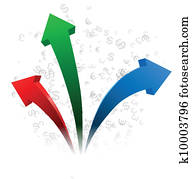 Currency arrows vector illustration