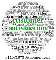 Customer satisfaction concept on white