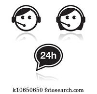 Customer service icons set Customer service icons set
