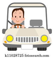cute driver man in white car cute driver man in white car