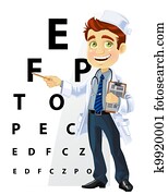 Cute men doctor - ophthalmologist Cute men doctor - ophthalmologist