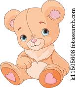 cute, urso teddy