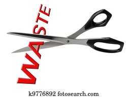 Cutting waste, isolated Cutting waste, isolated