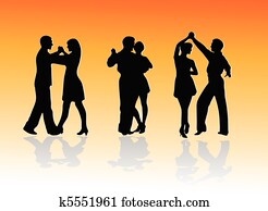dance couples silhouettes dance couples silhouettes