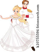 Dancing prince and princess Dancing prince and princess