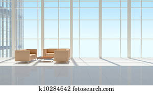 dass, innere, von, ein, bürogebäude