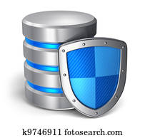 Database and computer data security concept Database and computer data security concept