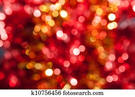Defocused abstract red and yellow christmas background