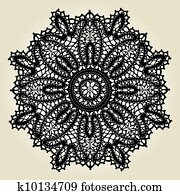 Delicate lace doily pattern