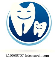dental clinic vector icon - smile teeth