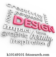 Design Words Collage Creative Perspective Style Design Words Collage Creative Perspective Style