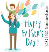 dia pai, ilustração