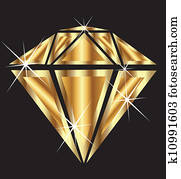 Diamond in gold with bling bling Diamond in gold with bling bling