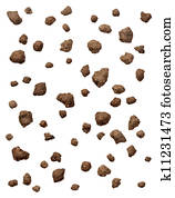 Dirt Clods Isolated on white