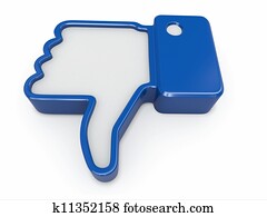 Dislike. Thumb down sign Dislike. Thumb down sign