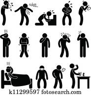 doença, doença, doença, sintoma