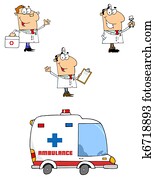 doktoren, karikatur, characters-vector, c doktoren, karikatur, characters-vector, c