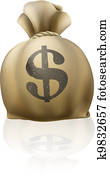 Dollar money sack