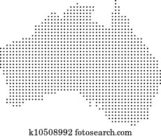 Dotted Australia map Dotted Australia map