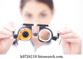 doutor, em, oftalmologia, clínica