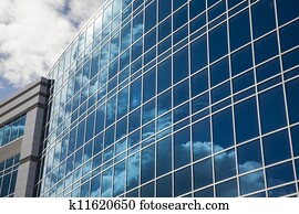 dramático, corporativo, edificio, extracto