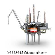 Drilling offshore Platform isolated Drilling offshore Platform isolated