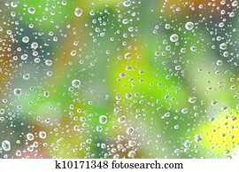 Drops of rain on the glass Drops of rain on the glass