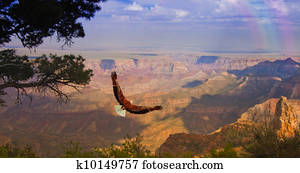 Eagle takes flight over Grand Canyon USA Eagle takes flight over Grand Canyon USA