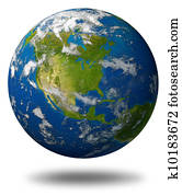 Earth Planet Featuring North America Earth Planet Featuring North America