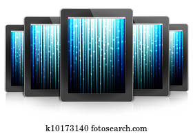 ecologic ipad design tablet PC, background blue ecologic ipad design tablet PC, background blue