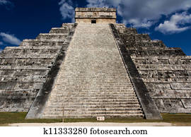 el castillo, piramide, em, chichen itza