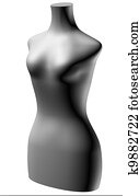 Elegant gray mannequin
