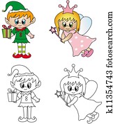Elf and fairy Elf and fairy