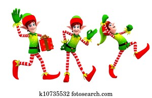 Elves are walking one after other Elves are walking one after other